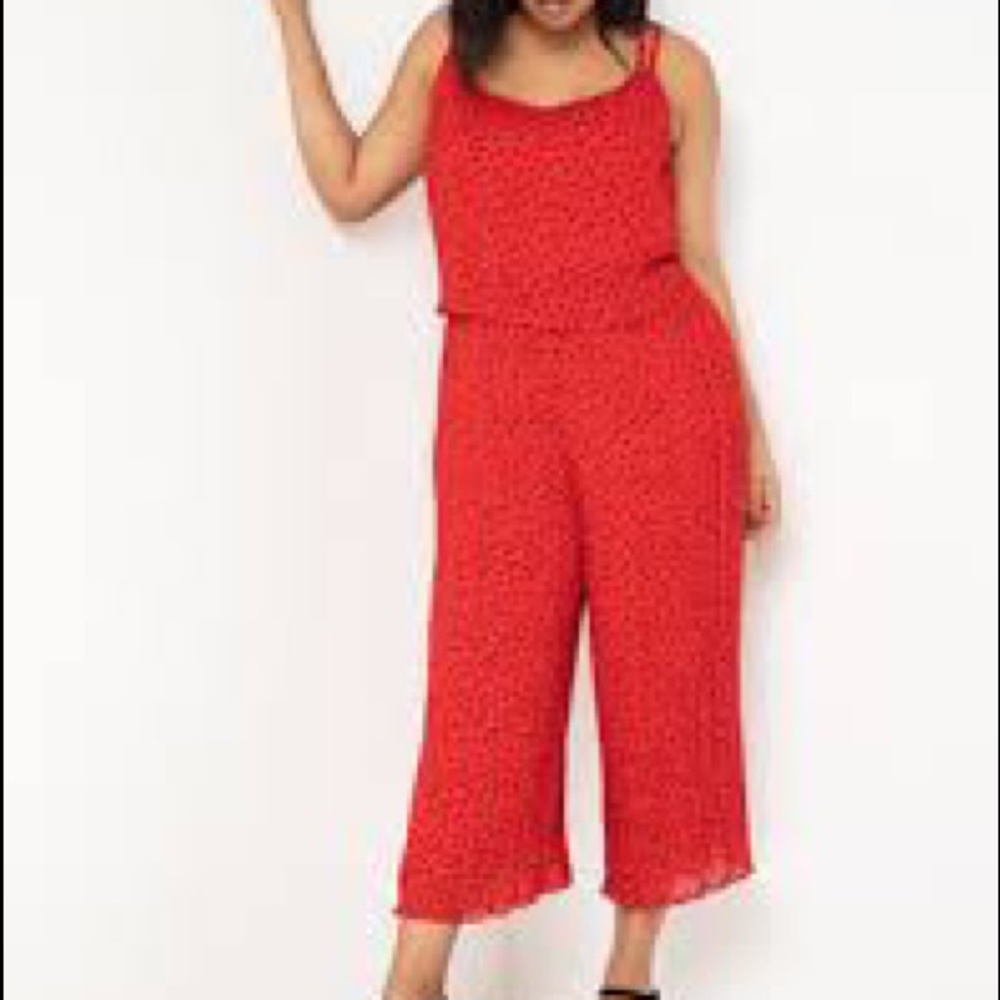 Red Polkadot Jumpsuit NWT